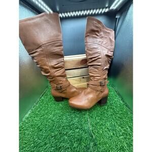 Array- Tan- Mid Calf Boots- Size 8W